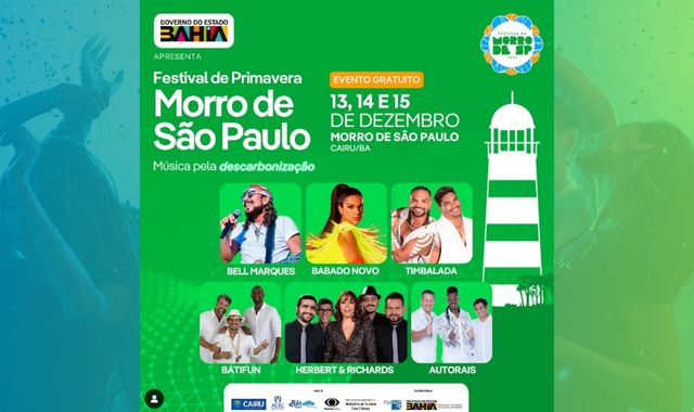 Festival de Primavera em Morro de São Paulo já tem atrações confirmadas