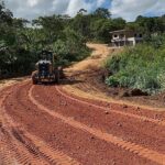 Obras na estrada da comunidade de Terra Preta