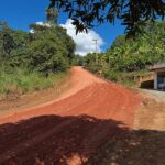 Obras na estrada da comunidade de Terra Preta