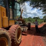 Obras na estrada da comunidade de Terra Preta