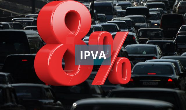 Proprietários de veículos com placas com finais 1 e 2 têm desconto de 8% no IPVA