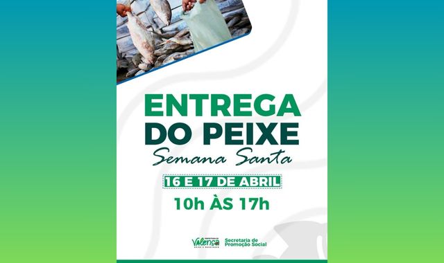 Prefeitura de Valença realiza entrega de 20 toneladas de pescados na sede e zona rural do município