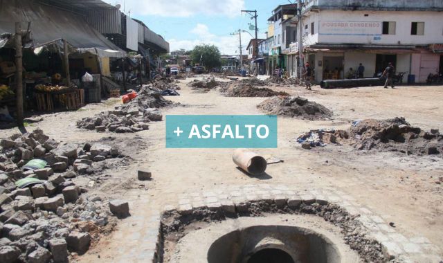 Feira livre de Valença receberá novo asfalto após modernização da drenagem