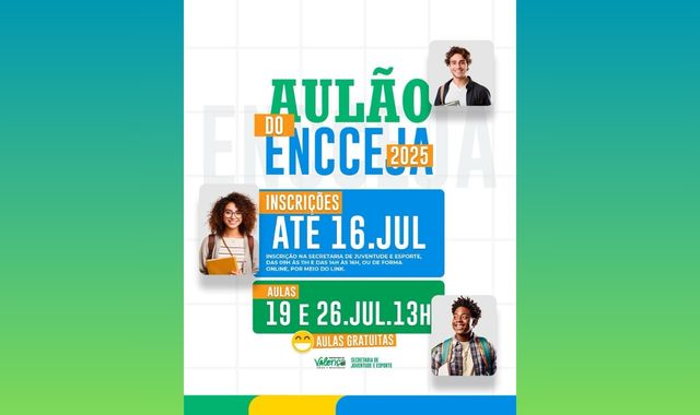 Prefeitura de Valença promove aulão preparatório para o ENCCEJA 2025