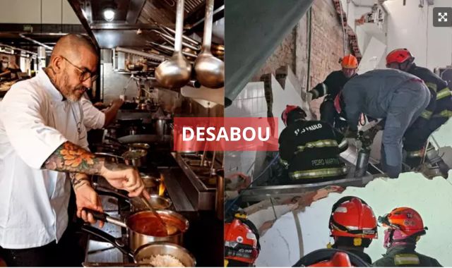 Parte do teto de restaurante de Henrique Fogaça desaba