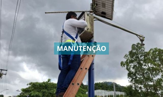 Realização de manutenção da estação do Cemaden na Ponte da CVI