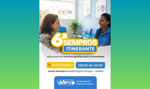 Prefeitura de Valença promove 6ª edição da SEMPROS Itinerante em Guaibim