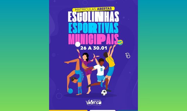 Prefeitura de Valença abre matrículas para Escolinhas Esportivas