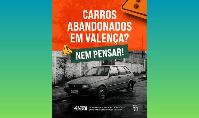 Valença em ação: carros abandonados serão identificados e removidos