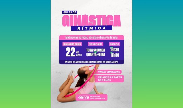 Bairro da Baixa Alegre será contemplado com aulas de ginástica rítmica