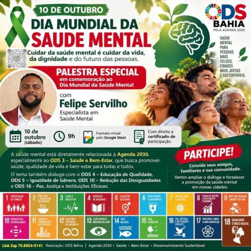 ODS Bahia promove palestra especial sobre Saúde Mental