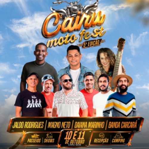5º Cairu Moto Fest reúne música e motociclismo nos dias 10 e 11 de outubro