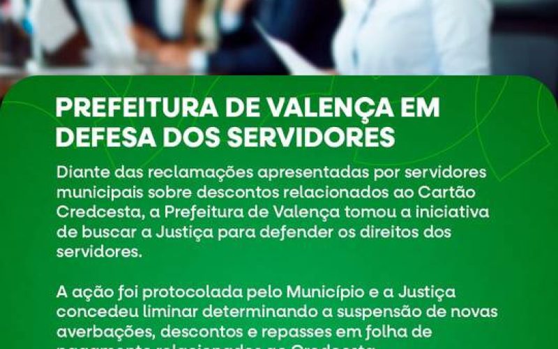 Prefeitura de Valença em defesa dos servidores