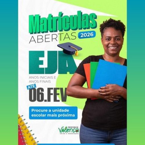 Prefeitura de Valença está com inscrições abertas para a EJA 2026