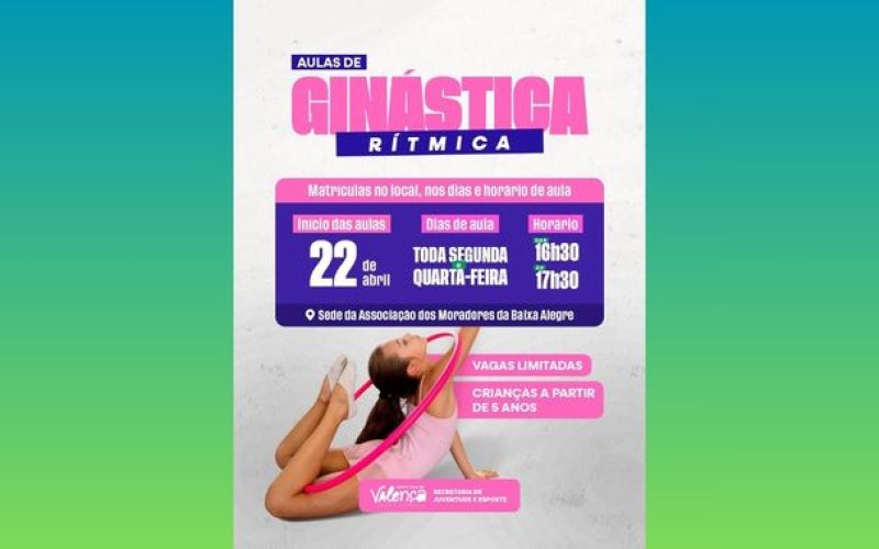 Bairro da Baixa Alegre será contemplado com aulas de ginástica rítmica