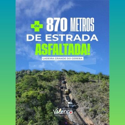 Asfalto na Ladeira Grande do Gereba