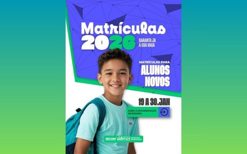 Prefeitura de Valença inicia matrículas para alunos novos da rede municipal