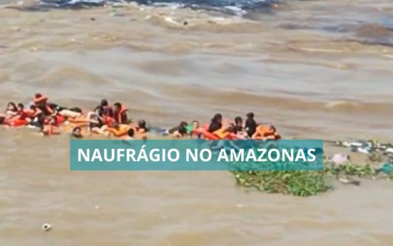 Lancha com passageiros naufraga no ‘Encontro das Águas’ e deixa pessoas à deriva