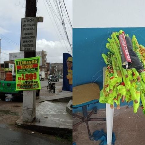 Prefeitura de Valença remove placas irregulares e fortalece o ordenamento urbano