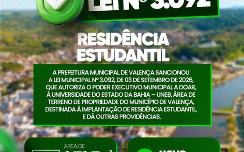 Prefeito Marcos Medrado sanciona lei para doação de terreno à UNEB em Valença