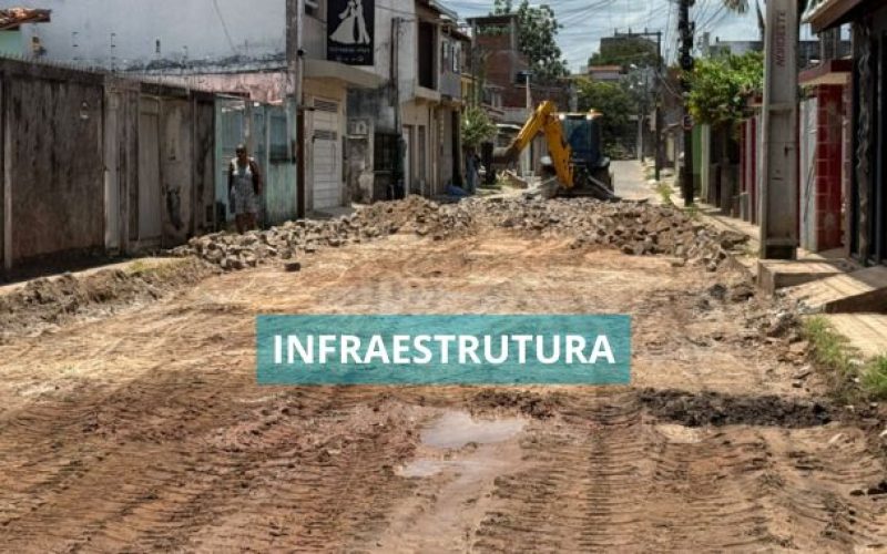 Obras transformam Rua Alagoas e preparam a via para pavimentação asfáltica