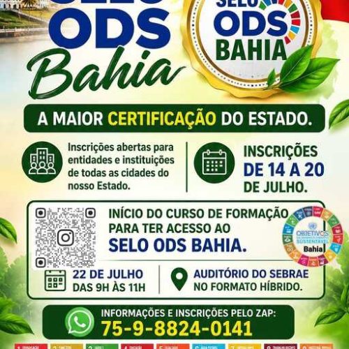 Convite para o Curso de Formação e Acesso ao Selo ODS Bahia