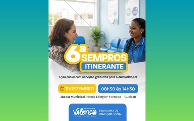 Prefeitura de Valença promove 6ª edição da SEMPROS Itinerante em Guaibim