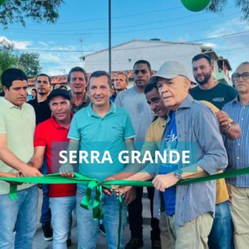 Prefeito Marcos Medrado reinaugura escola e praça em Serra Grande