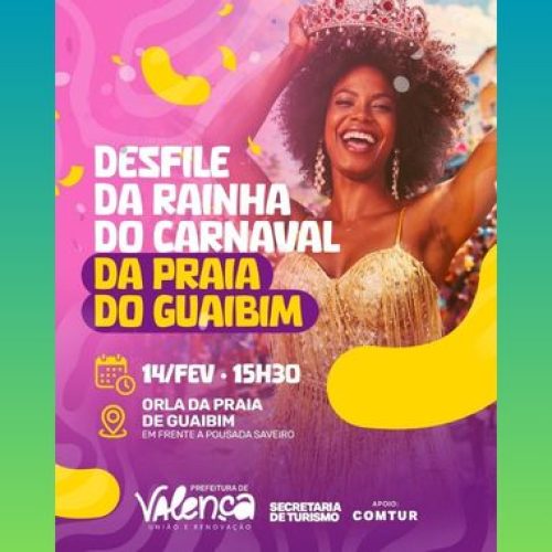 Guaibim entra no clima da folia com o Desfile da Rainha do Carnaval