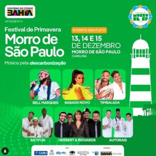 Festival de Primavera em Morro de São Paulo já tem atrações confirmadas