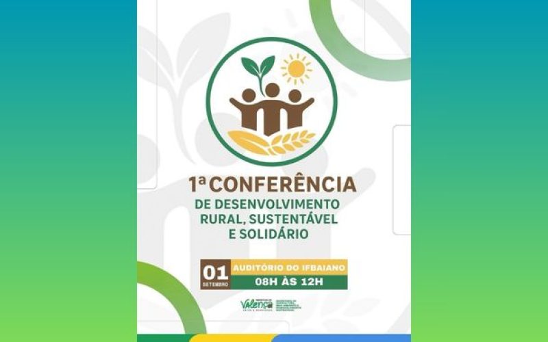 Vem aí a 1ª Conferência de Desenvolvimento Rural, Sustentável e Solidário!