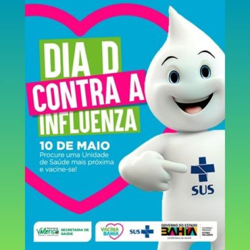 Prefeitura de Valença promove o Dia D de Vacinação contra a Influenza neste 10 de maio