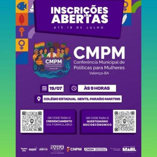 Valença abre inscrições para Conferência Municipal de Políticas para as Mulheres