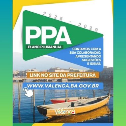 Valencianos ainda podem contribuir para o Projeto do Plano Plurianual 2026-2029, até segunda-feira (11)