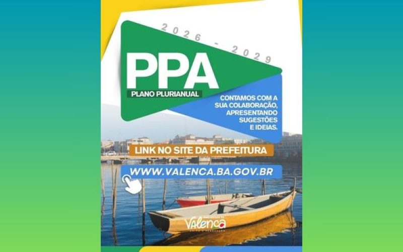 Valencianos ainda podem contribuir para o Projeto do Plano Plurianual 2026-2029, até segunda-feira (11)