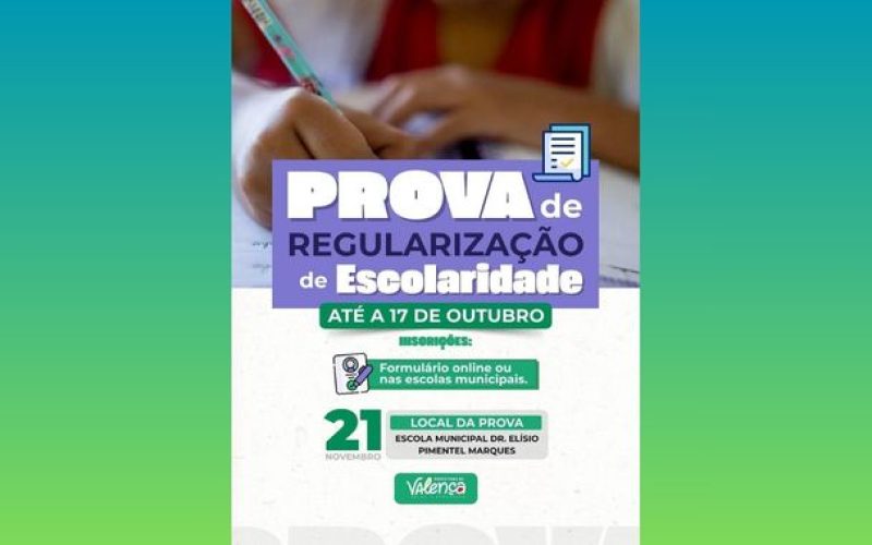 Prova de Regularização de Escolaridade 2025