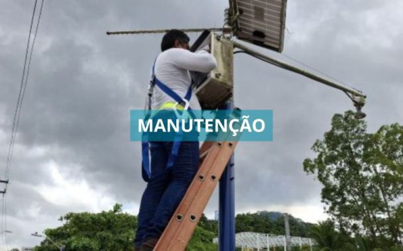 Realização de manutenção da estação do Cemaden na Ponte da CVI