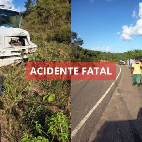 Acidente entre uma motocicleta e um caminhão deixa uma vítima fatal na tarde desta segunda-feira (12) em Valença