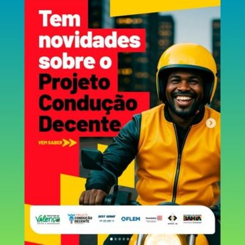 Projeto Condução Decente abre inscrições nesta terça-feira (20)