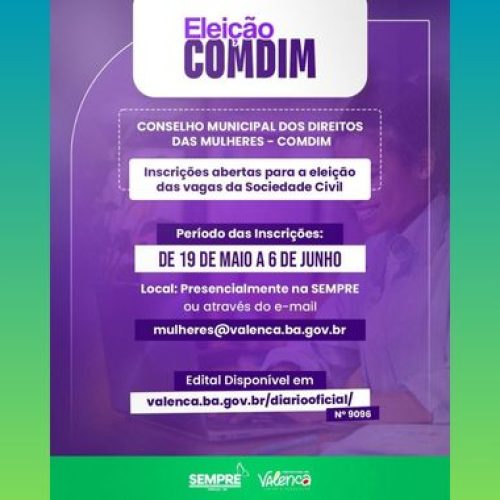 Conselho dos Direitos das Mulheres de Valença inicia processo eleitoral