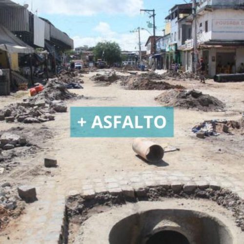 Feira livre de Valença receberá novo asfalto após modernização da drenagem