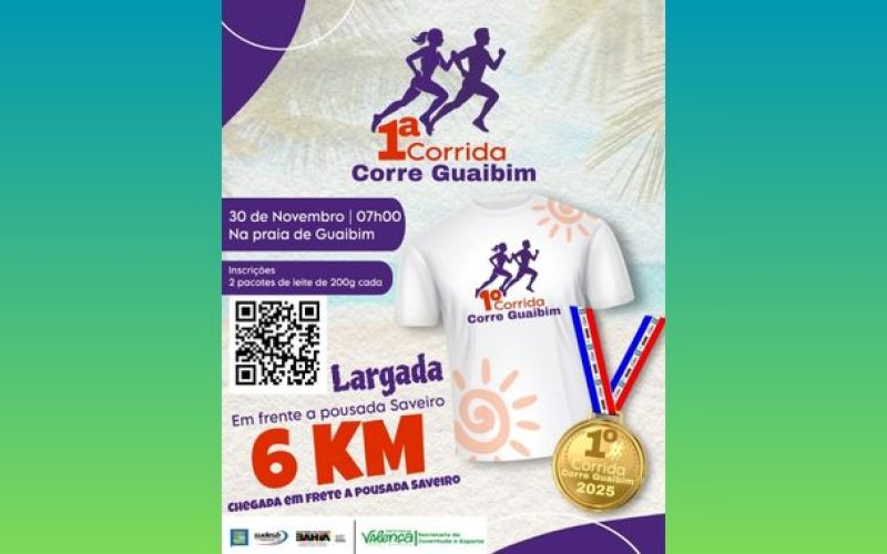 Vem aí a 1ª Corrida “Corre Guaibim”!