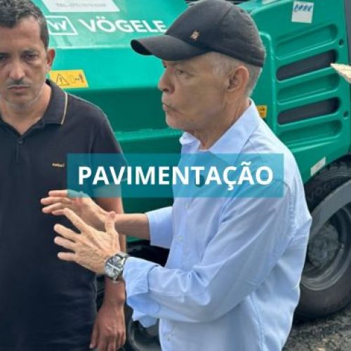 Prefeito Marcos Medrado acompanha obras de pavimentação em Serra Grande