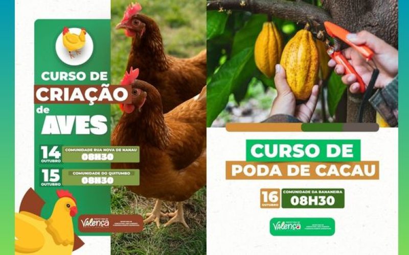 Prefeitura de Valença promove cursos para fortalecer o campo