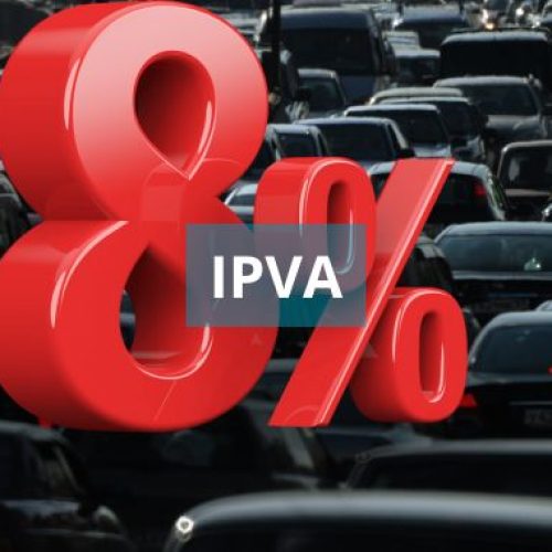 Proprietários de veículos com placas com finais 1 e 2 têm desconto de 8% no IPVA
