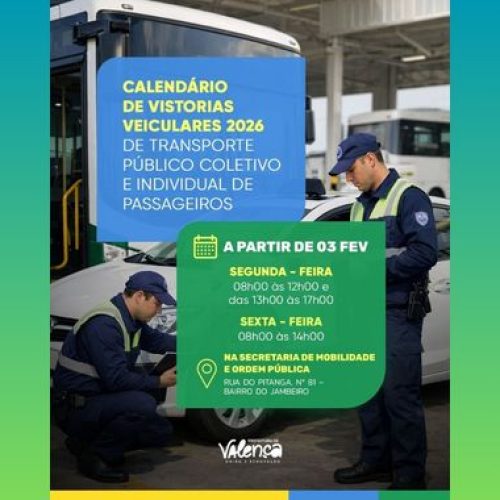 Fique atento ao calendário de vistorias veiculares 2026